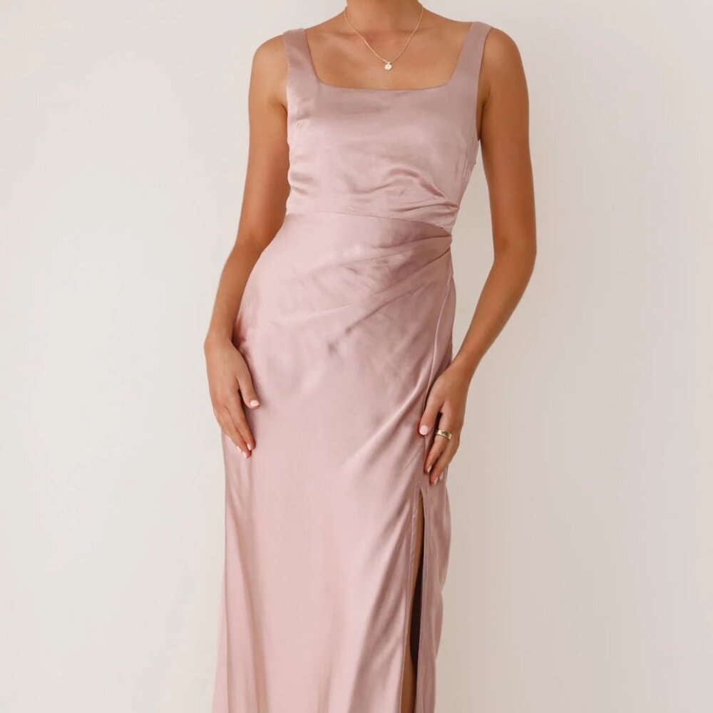 Billy J Dusty Rose Pink Blush Bridesmaid Dress Size L / AU 12 / US 8